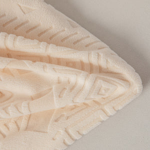 High Stretch Embossed Geometric Slipcover for Couch, Cozy Plush Fleece Couch Cover