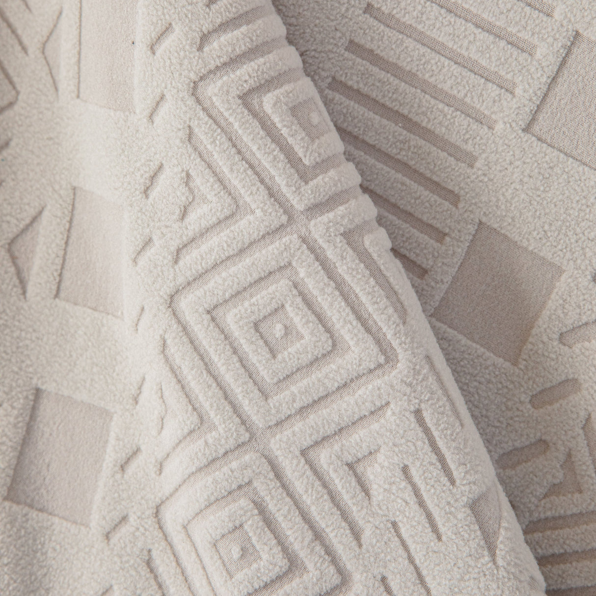 High Stretch Embossed Geometric Slipcover for Couch, Cozy Plush Fleece Couch Cover