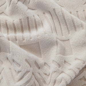 High Stretch Embossed Geometric Slipcover for Couch, Cozy Plush Fleece Couch Cover