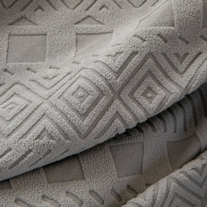 High Stretch Embossed Geometric Slipcover for Couch, Cozy Plush Fleece Couch Cover