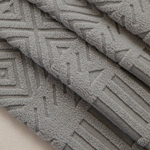 High Stretch Embossed Geometric Slipcover for Couch, Cozy Plush Fleece Couch Cover