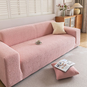 High Elastic Floral Couch Slipcover, Jacquard Stretch Non-Slip Furniture Protector