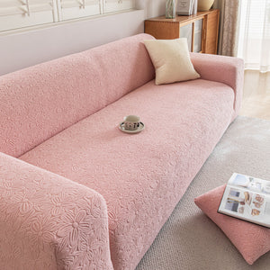 High Elastic Floral Couch Slipcover, Jacquard Stretch Non-Slip Furniture Protector