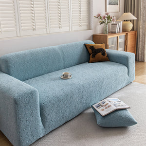 High Elastic Floral Couch Slipcover, Jacquard Stretch Non-Slip Furniture Protector