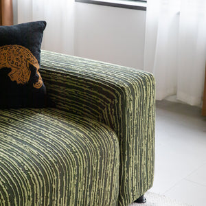 High Stretch Couch Slipcover with Abstract Stripe, Washable Non-Slip Cover for Dogs