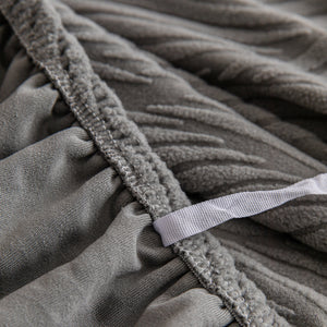 Modern Wavy Jacquard Sofa Slipcover, High Stretch Sofa Cover with 3D Organic Texture