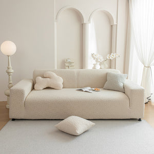 High Stretch Jacquard Sofa Slipcover, Soft Spandex Textured Floral Couch Cover