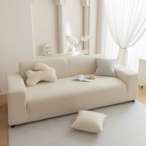 High Stretch Jacquard Sofa Slipcover, Soft Spandex Textured Floral Couch Cover