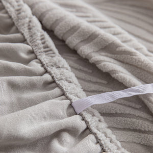 Modern Wavy Jacquard Sofa Slipcover, High Stretch Sofa Cover with 3D Organic Texture