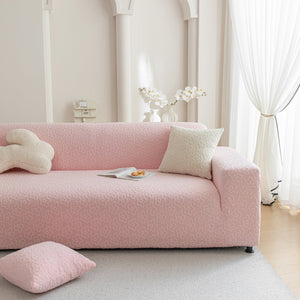 High Stretch Jacquard Sofa Slipcover, Soft Spandex Textured Floral Couch Cover