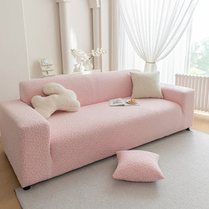 High Stretch Jacquard Sofa Slipcover, Soft Spandex Textured Floral Couch Cover