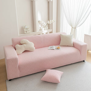 High Stretch Jacquard Sofa Slipcover, Soft Spandex Textured Floral Couch Cover