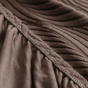 Modern Wavy Jacquard Sofa Slipcover, High Stretch Sofa Cover with 3D Organic Texture