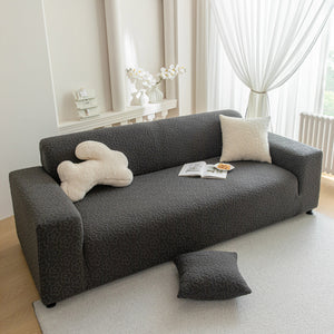 High Stretch Jacquard Sofa Slipcover, Soft Spandex Textured Floral Couch Cover