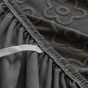 High Stretch Jacquard Sofa Slipcover, Soft Spandex Textured Floral Couch Cover