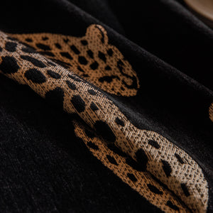 Leopard Sofa Cover Blanket Stylish Furniture Protector Throw for Couches & Loveseats