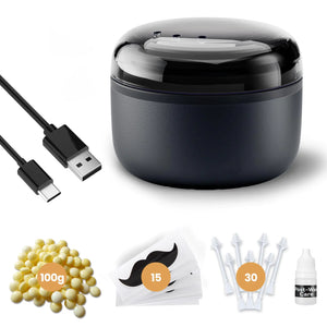 Suerbeaty Nose Wax Kit Nose Hair Waxing Kit For Men Black Ear Hair Removal Wax Kit USB Quick Heating Constant Temp