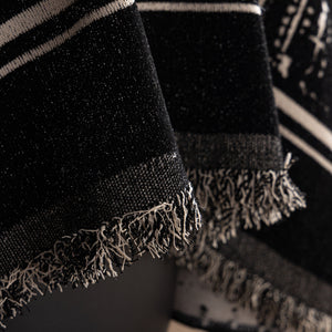 Modern Couch Protector Blanket Woven Chenille Sofa Cover Throw with Artistic Grid