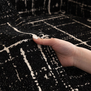 Modern Couch Protector Blanket Woven Chenille Sofa Cover Throw with Artistic Grid