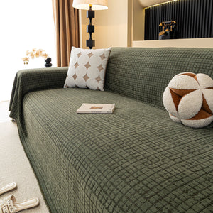 Jacquard Textured Couch Cover Throw, Soft Thick Decorative Slipcover for Couch
