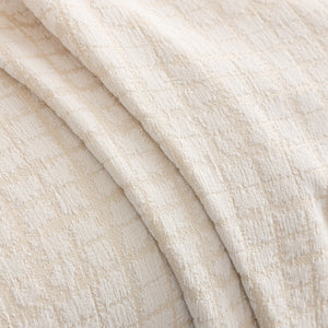Jacquard Textured Couch Cover Throw, Soft Thick Decorative Slipcover for Couch