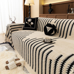 Jacquard Fleece Throw Blanket for Couch Plush Fuzzy Cozy Soft Blankets and Throws for Sofa