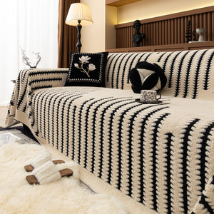 Jacquard Fleece Throw Blanket for Couch Plush Fuzzy Cozy Soft Blankets and Throws for Sofa