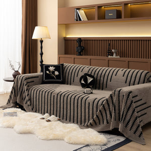 Jacquard Fleece Throw Blanket for Couch Plush Fuzzy Cozy Soft Blankets and Throws for Sofa