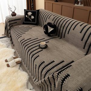 Jacquard Fleece Throw Blanket for Couch Plush Fuzzy Cozy Soft Blankets and Throws for Sofa