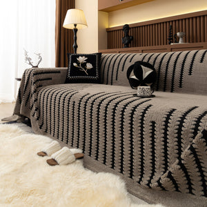 Jacquard Fleece Throw Blanket for Couch Plush Fuzzy Cozy Soft Blankets and Throws for Sofa