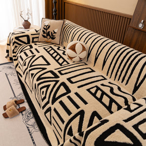 Boho Plush Couch Cover Bohemian Throw Blanket Decor Covers Sofa Chair Furniture Bed