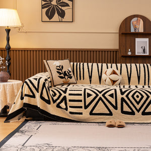 Boho Plush Couch Cover Bohemian Throw Blanket Decor Covers Sofa Chair Furniture Bed