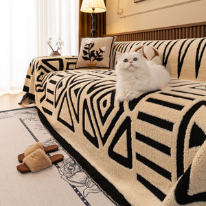 Boho Plush Couch Cover Bohemian Throw Blanket Decor Covers Sofa Chair Furniture Bed