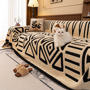 Boho Plush Couch Cover Bohemian Throw Blanket Decor Covers Sofa Chair Furniture Bed