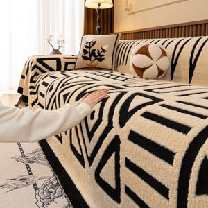 Boho Plush Couch Cover Bohemian Throw Blanket Decor Covers Sofa Chair Furniture Bed