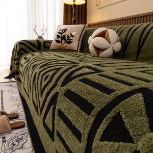 Boho Plush Couch Cover Bohemian Throw Blanket Decor Covers Sofa Chair Furniture Bed