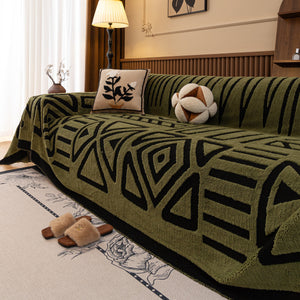 Boho Plush Couch Cover Bohemian Throw Blanket Decor Covers Sofa Chair Furniture Bed