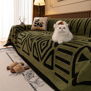 Boho Plush Couch Cover Bohemian Throw Blanket Decor Covers Sofa Chair Furniture Bed