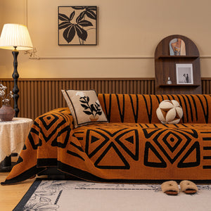 Boho Plush Couch Cover Bohemian Throw Blanket Decor Covers Sofa Chair Furniture Bed