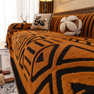 Boho Plush Couch Cover Bohemian Throw Blanket Decor Covers Sofa Chair Furniture Bed