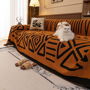 Boho Plush Couch Cover Bohemian Throw Blanket Decor Covers Sofa Chair Furniture Bed