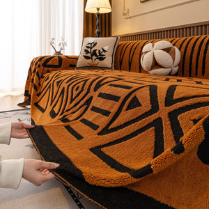 Boho Plush Couch Cover Bohemian Throw Blanket Decor Covers Sofa Chair Furniture Bed