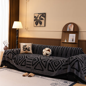 Boho Plush Couch Cover Bohemian Throw Blanket Decor Covers Sofa Chair Furniture Bed