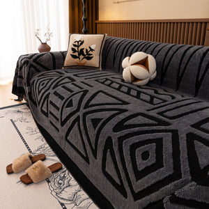 Boho Plush Couch Cover Bohemian Throw Blanket Decor Covers Sofa Chair Furniture Bed