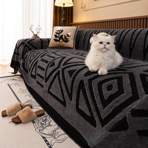 Boho Plush Couch Cover Bohemian Throw Blanket Decor Covers Sofa Chair Furniture Bed