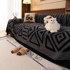 Boho Plush Couch Cover Bohemian Throw Blanket Decor Covers Sofa Chair Furniture Bed