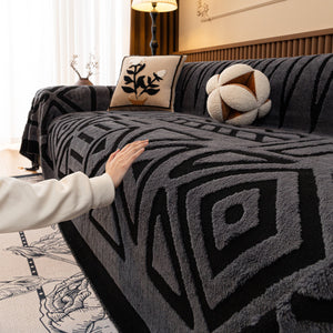 Boho Plush Couch Cover Bohemian Throw Blanket Decor Covers Sofa Chair Furniture Bed
