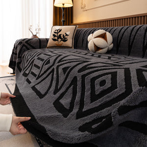Boho Plush Couch Cover Bohemian Throw Blanket Decor Covers Sofa Chair Furniture Bed