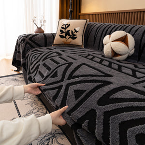 Boho Plush Couch Cover Bohemian Throw Blanket Decor Covers Sofa Chair Furniture Bed