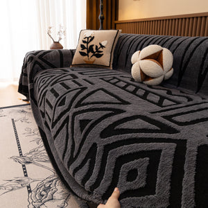 Boho Plush Couch Cover Bohemian Throw Blanket Decor Covers Sofa Chair Furniture Bed